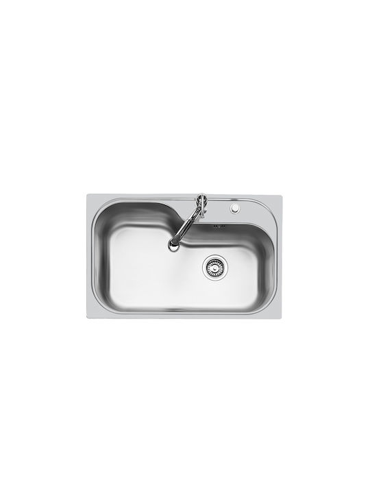 Foster 1579 Drop-In Sink Inox Satin W79xD50cm Silver