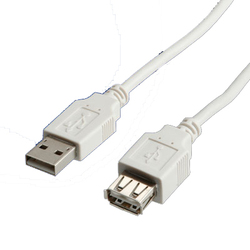 Roline 11.99.8946 USB 2.0 USB-A male σε USB-A female Λευκό 0.8m