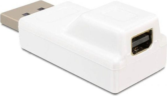 DeLock DisplayPort Male to Mini DisplayPort Female Converter White 1 Piece 65240