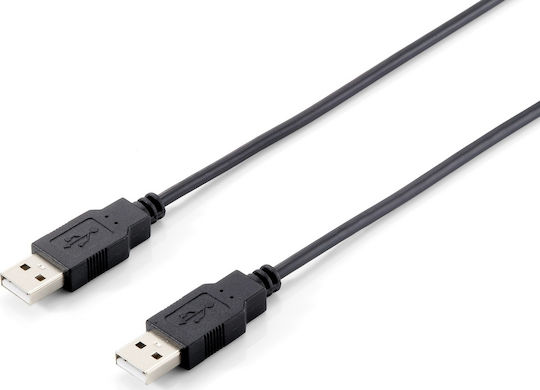 Equip USB 2.0 Cablu USB-A - USB-A Negru 1.8m 128870