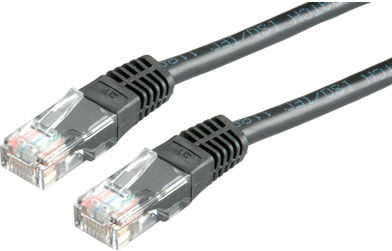 Roline U/UTP Kat.5e Ethernet-Netzwerkkabel 5m Schwarz 1Stück