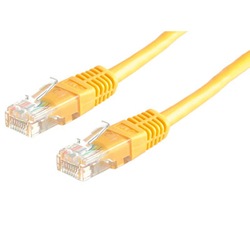 Roline U/UTP Cat.5e Ethernet Network Cable 1m Yellow 1pcs