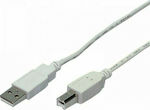 LogiLink 2m USB 2.0 Cable A-Male to B-Male Gray (CU0007)