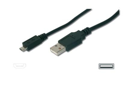 Digitus AK-300110-010-S AK-300110-010-S Regular USB 2.0 σε micro USB 1m Μαύρο