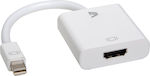 V7 Converter mini DisplayPort male to HDMI female White 1pcs (CBL-MH1WHT-5E)