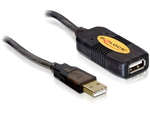 DeLock USB 2.0 Cable USB-A male - USB-A female Μαύρο 5m (82308)