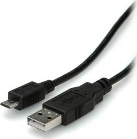 Equip Regular USB 2.0 to micro USB Cable Μαύρο 1m (128594)