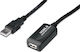 Digitus USB 2.0 Kabel USB-A-Stecker - USB-A-Buchse Schwarz 15m DA-73101