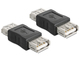 DeLock Convertor USB-A feminin în USB-A feminin Gri 1buc 65012