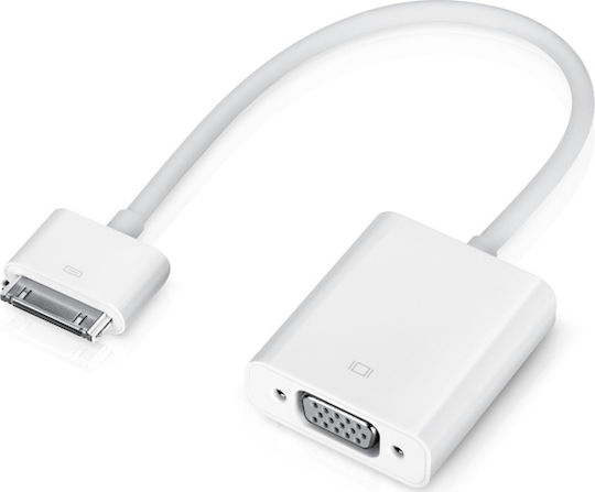 Apple MC552 Μετατροπέας Apple 30-pin female σε VGA female Λευκό 1τμχ