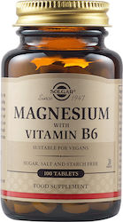 Solgar Magnesium with Vitamin B6 100 ταμπλέτες