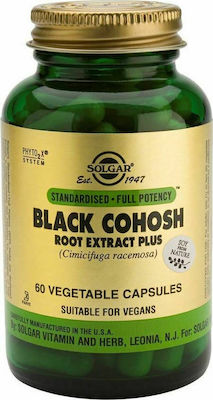 Solgar Black Cohosh Root Extract Plus (Cimicifuga Racemosa) Spezielle Nahrungsergänzung für die Menopause 60 veg. Kappen