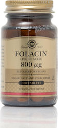 Solgar Folic Acid Vitamin 800mcg 100 tabs