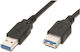 M-Cab USB 3.0 Cablu USB-A - USB-A female Negru 1.8m 7001167