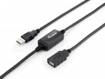 Equip USB 2.0 Cablu USB-A de sex masculin - USB-A femelă Negru 10m 133310