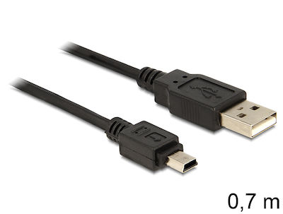 DeLock 0.7m USB 2.0 Cable A-Male to mini B-Male (82396)