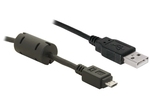 DeLock 82299 Regulär USB 2.0 auf Micro-USB-Kabel Schwarz 1m (82299) 1Stück