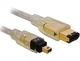 DeLock FireWire Cable 6-pin male to 4-pin male 2m