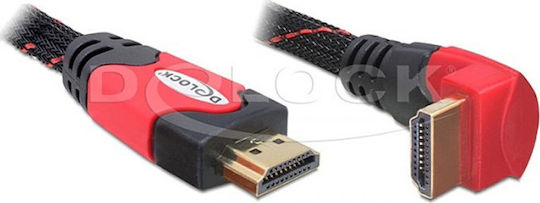 DeLock HDMI 2.0 Premium High Speed 4K 60Hz HDR Angle (90°) HDMI Cable HDMI Male - HDMI Male 1m Black