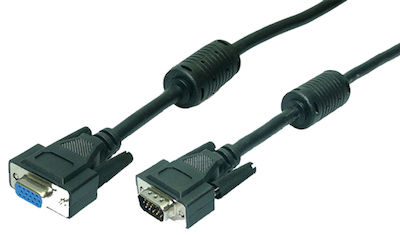 LogiLink VGA male to VGA female Black 10m Cable (CV0019)