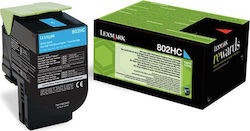 Lexmark 80C2HC0 Toner Laser Printer Cyan High Yield Extra High Yield 3000 Pages