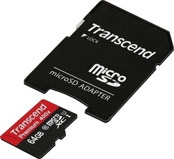 Transcend Premium 400x microSDXC 64GB Class 10 U1 UHS-I with Adapter