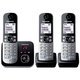 Panasonic KX-TG6823 Cordless Phone Trio Black