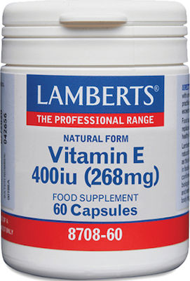 Lamberts Vitamin E Vitamin für Energie & Unterstützung des Immunsystems 400iu 60 Mützen