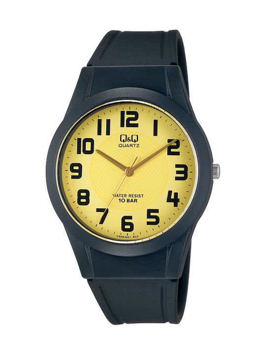 Q&Q VQ50-J001Y Herrenuhr 37mm Batterie mit Schw...