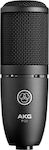 AKG Condensator (diafragmă mare) Microfon XLR Perception 120 Montare Shock Mounted/Clip On Vocal