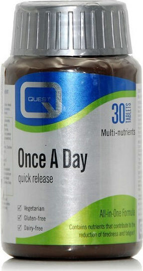 Quest Once A Day Quick Release Multivitamin for Energy & Immune System Boost 30 Tablets