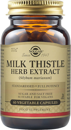 Solgar Milk Thistle Herb Extract 60 Vegetable Capsules