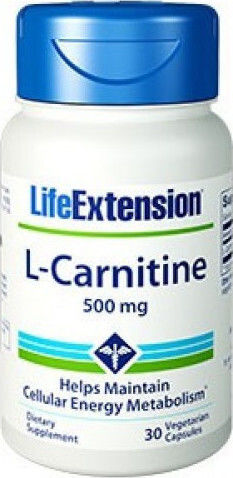 Life Extension L-Carnitine 500mg 30 φυτικές κάψουλες