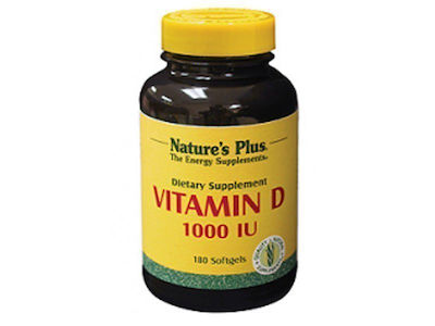 Nature's Plus Vitamin D3 for Immune System Boost & Bone Health 1000iu 180 softgels