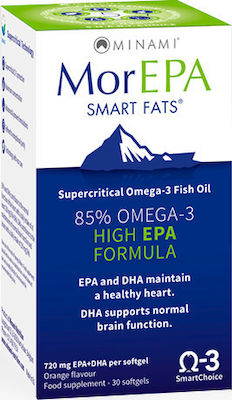 Minami MorEPA Smart Fats Ιχθυέλαιο Κατάλληλο για Παιδιά 30 μαλακές κάψουλες