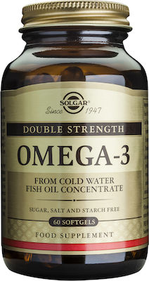 Solgar Double Strength Omega 3 Ιχθυέλαιο 60 μαλακές κάψουλες