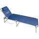 Escape Foldable Aluminum Beach Sunbed Blue with Pillow 200x61x38cm