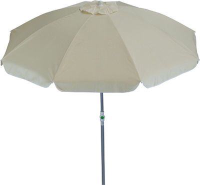 Summer Club Mare Foldable Beach Umbrella Aluminum Diameter 2m with UV Protection and Air Vent Beige