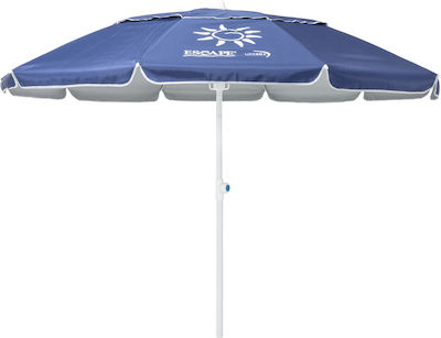 Escape Foldable Beach Umbrella Diameter 2m with UV Protection and Air Vent Blue