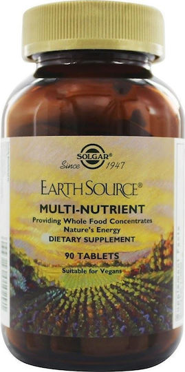 Solgar Earth Source Multi-Nutrient Πολυβιταμίνη για Ενέργεια & Αντιοξειδωτική δράση 90 ταμπλέτες