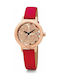 Folli Follie Watch with Red Leather Strap