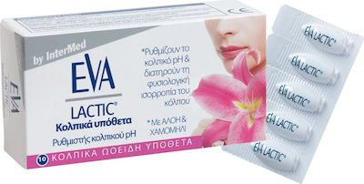 InterMed Eva Intima Lactic Ovule Intimate Area Vaginal Ovules with Chamomile & Aloe 10pcs