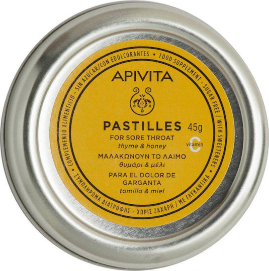 Apivita Thyme & Honey Παστίλιες Μέλι & Θυμάρι 45gr