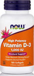 Now Foods Vitamin D-3 Vitamina pentru Întărirea Sistemului Imunitar 1000iu 180 softgels