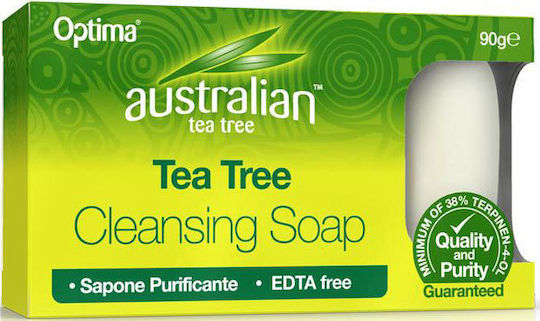 Optima Naturals Australian Tea Tree Μπάρα Σαπουνιού Καθαρισμού Προσώπου για Ακνεϊκές Επιδερμίδες 90gr
