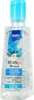 InterMed Reval Plus Antiseptic Hand Gel Desinfektionsmittel Gel für Hände 100ml Natürlich