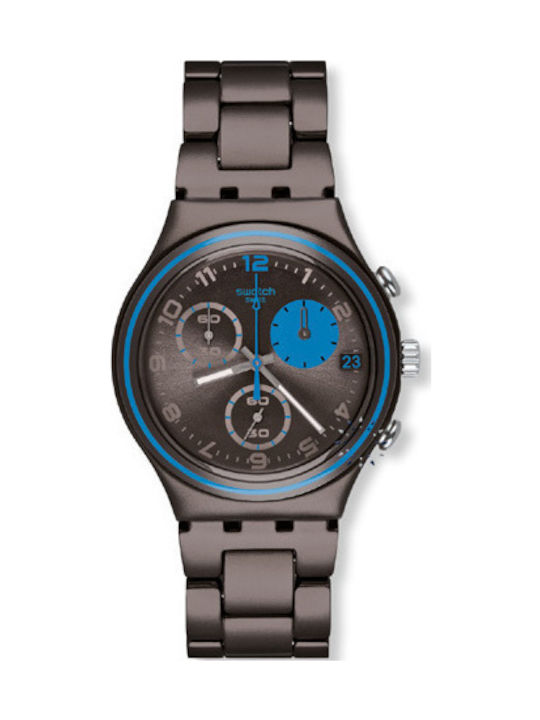 Swatch Watch with Gray Metal Bracelet