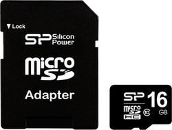 Silicon Power microSDHC 16GB Clasa 10 Viteză mare cu adaptor
