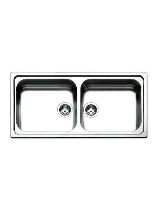 Apell Linear 8540 8540-110 Drop-In Sink Inox Satin W100xD50cm Silver