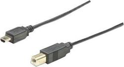 Manhattan 391139 USB 2.0 USB-B male σε mini USB-A male 1.8m